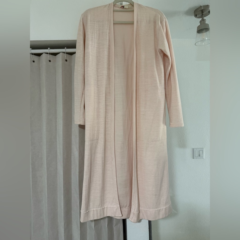 Free People Light Pink Long Cardigan